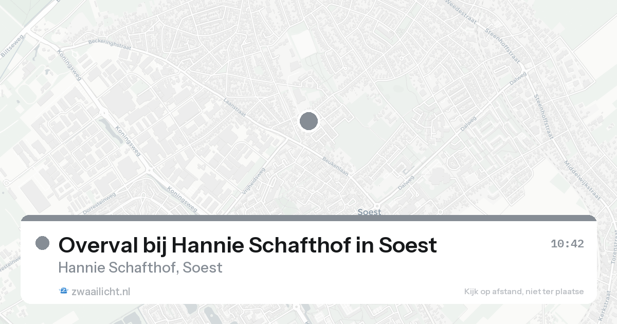 Overval bij Hannie Schafthof in Soest — 31 jan 2026