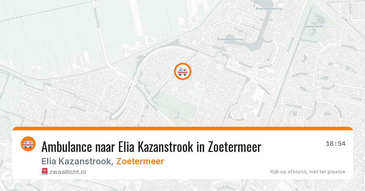 Ambulance naar Elia Kazanstrook in Zoetermeer — 9 mei 2026