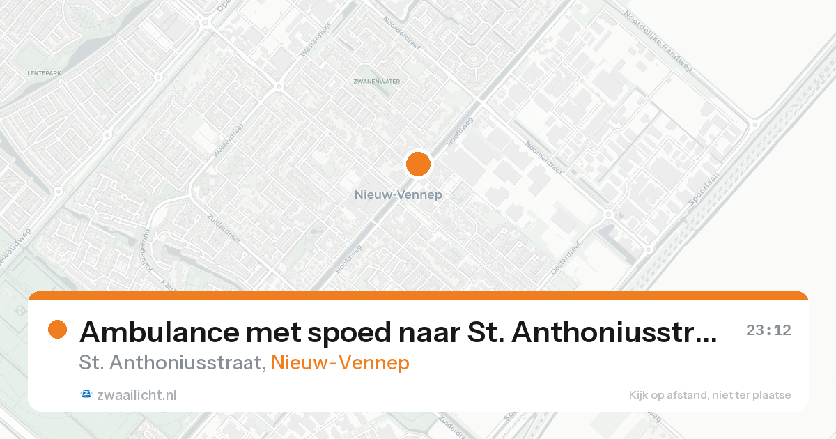 Ambulance met spoed naar St. Anthoniusstraat in Nieuw-Vennep — 30 mei 2026