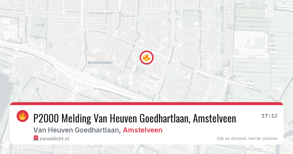 P2000 Melding Van Heuven Goedhartlaan, Amstelveen — 8 feb 2026