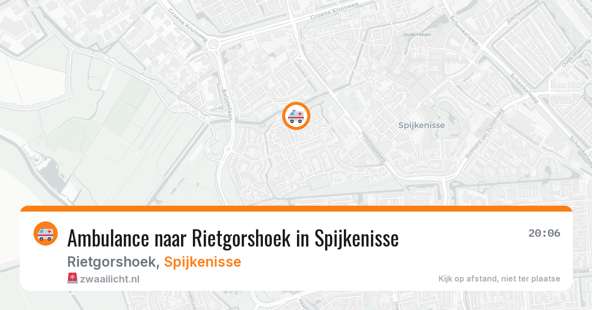 Ambulance naar Rietgorshoek in Spijkenisse — 14 aug 2026