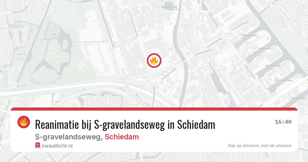 Reanimatie bij S-gravelandseweg in Schiedam — 11 mrt 2026