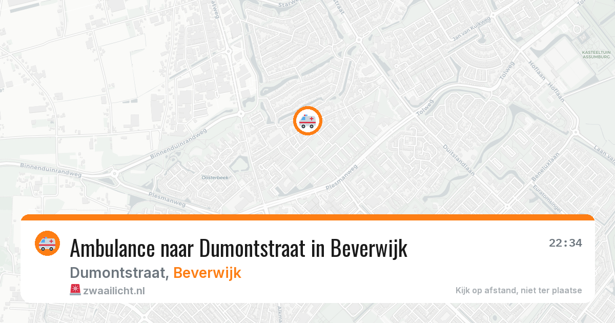 Ambulance naar Dumontstraat in Beverwijk — 4 jul 2026