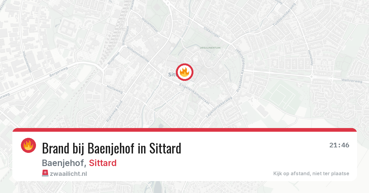 Brand bij Baenjehof in Sittard — 17 mrt 2026