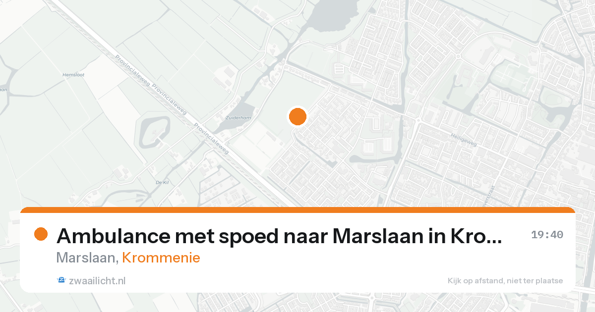 Ambulance met spoed naar Marslaan in Krommenie — 3 jun 2026