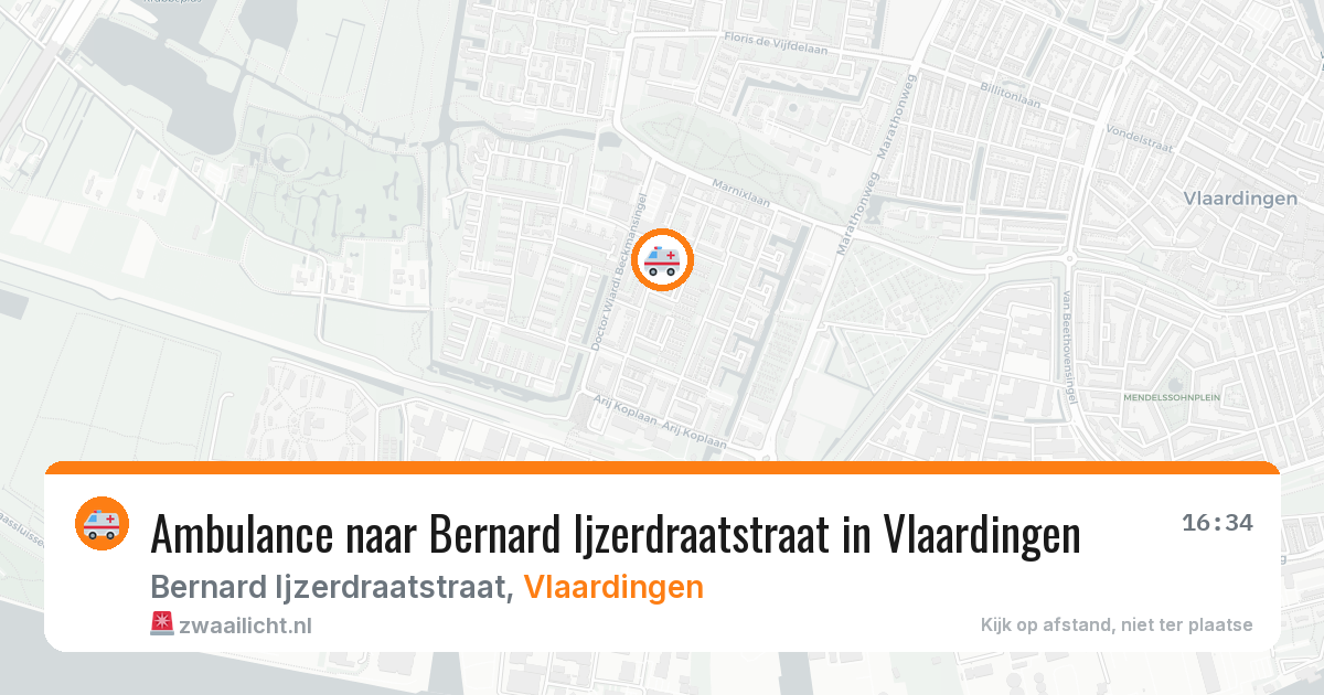 Ambulance naar Bernard Ijzerdraatstraat in Vlaardingen — 7 mei 2026