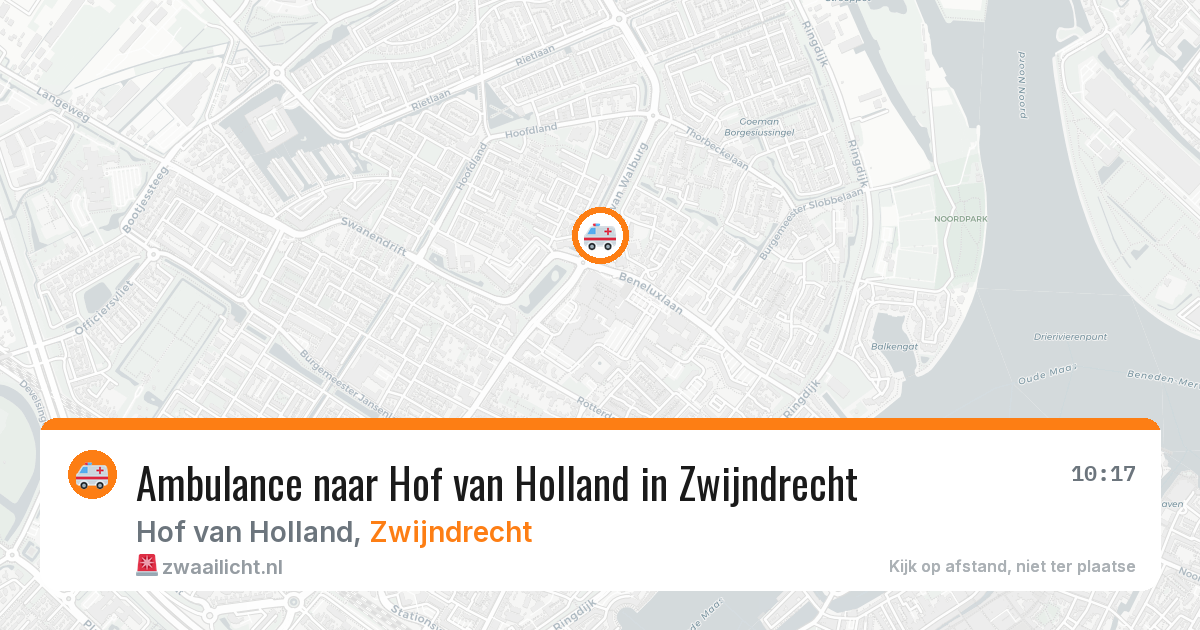 Ambulance naar Hof van Holland in Zwijndrecht — 11 aug 2026