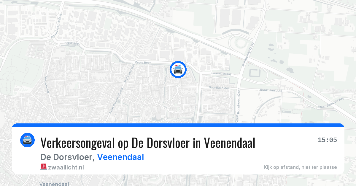 Verkeersongeval op De Dorsvloer in Veenendaal — 27 jun 2026