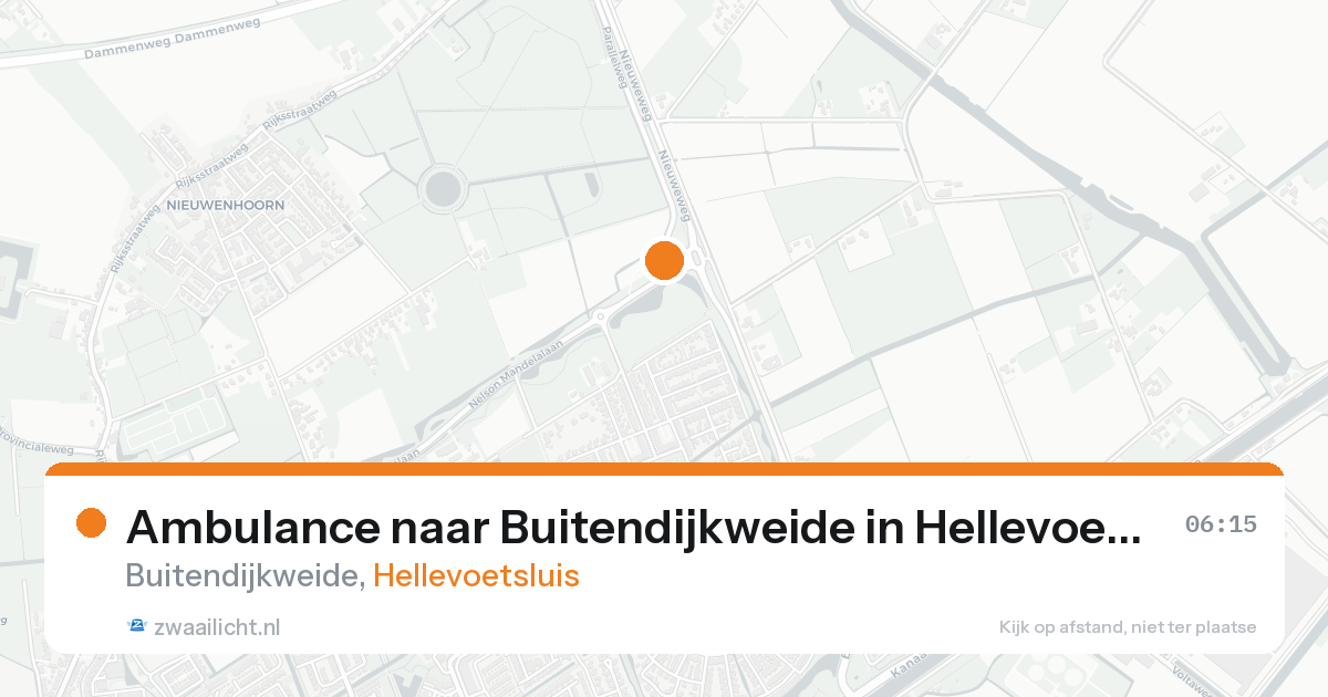 Ambulance naar Buitendijkweide in Hellevoetsluis — 22 aug 2026