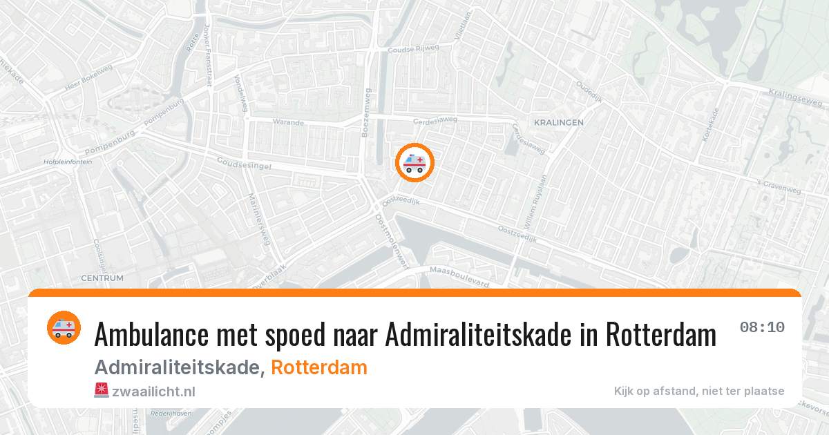 Ambulance met spoed naar Admiraliteitskade in Rotterdam — 26 mei 2026