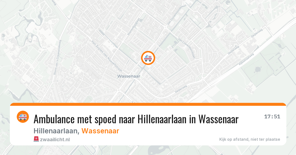 Ambulance met spoed naar Hillenaarlaan in Wassenaar — 27 mei 2026