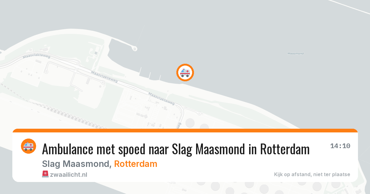 Ambulance met spoed naar Slag Maasmond in Rotterdam — 4 aug 2026