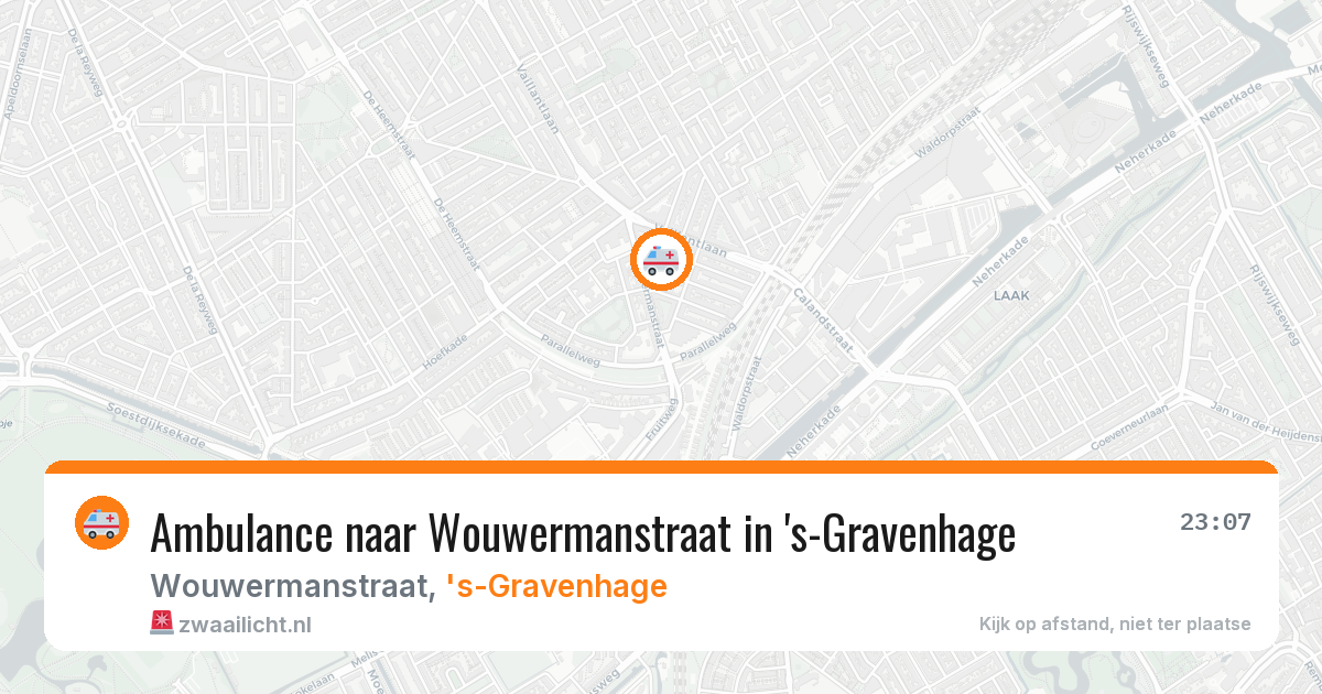 Ambulance naar Wouwermanstraat in 's-Gravenhage — 19 jun 2026