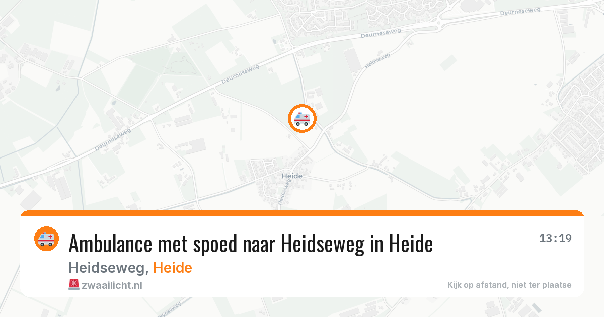 Ambulance met spoed naar Heidseweg in Heide — 6 jul 2026