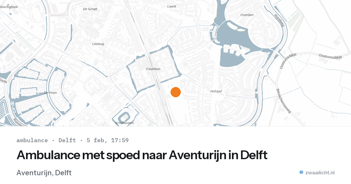 Ambulance met spoed naar Aventurijn in Delft — 5 feb 2026