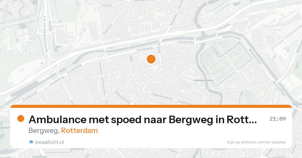 Ambulance met spoed naar Bergweg in Rotterdam — 17 aug 2026