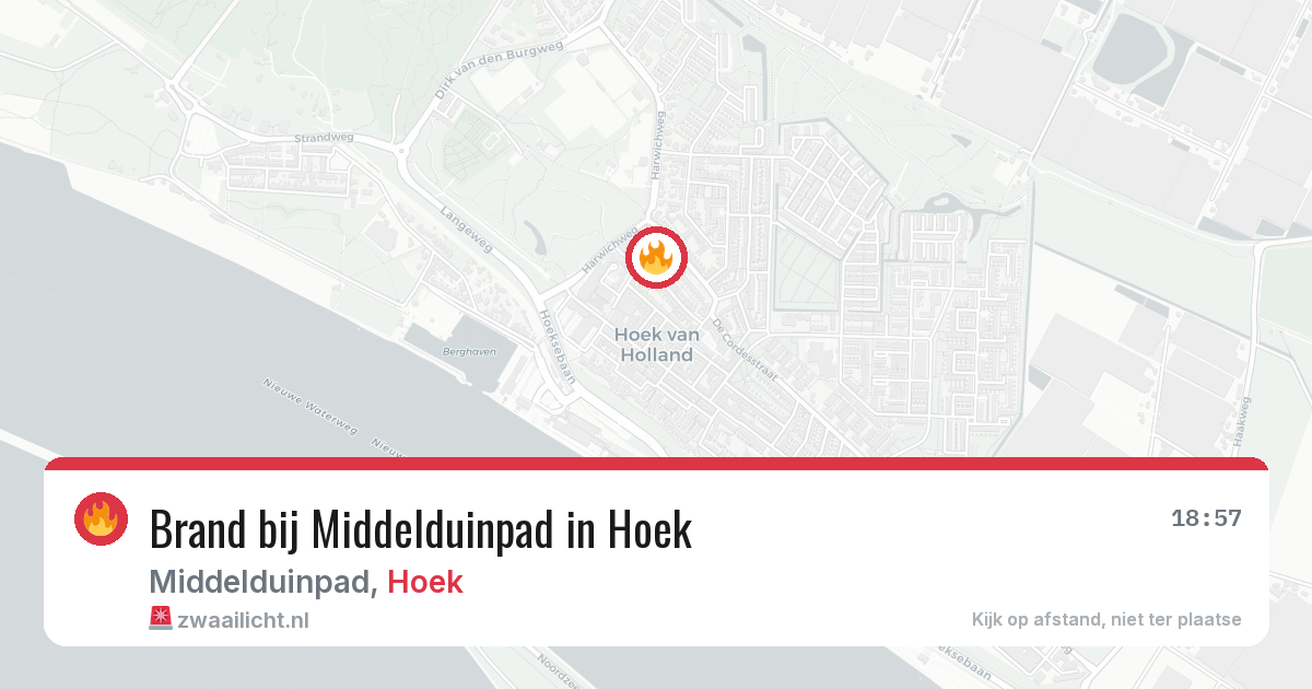 Brand bij Middelduinpad in Hoek — 3 aug 2026