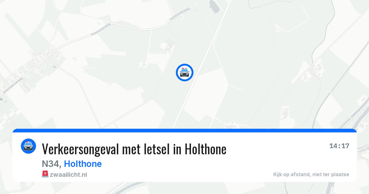 Verkeersongeval met letsel in Holthone — 7 mei 2026