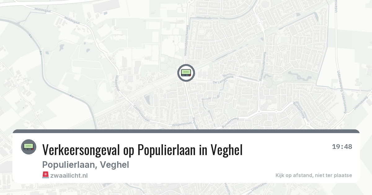 Verkeersongeval op Populierlaan in Veghel — 29 jan 2026