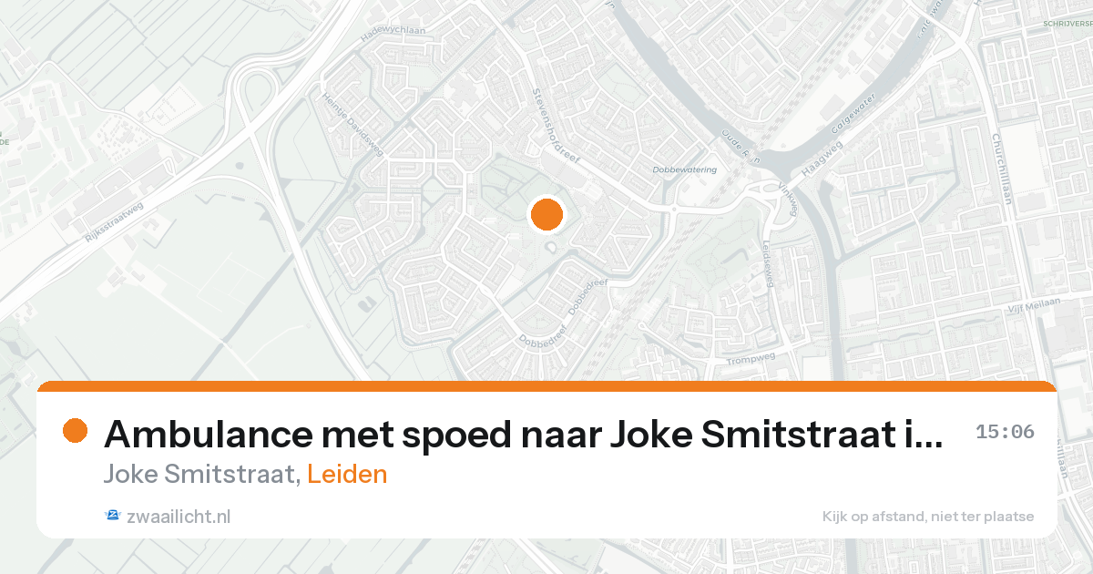 Ambulance met spoed naar Joke Smitstraat in Leiden — 8 jun 2026