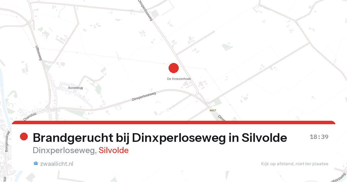 Brandgerucht bij Dinxperloseweg in Silvolde — 27 aug 2026
