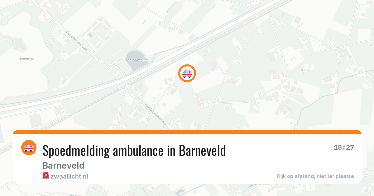 Spoedmelding ambulance in Barneveld — 14 mei 2026