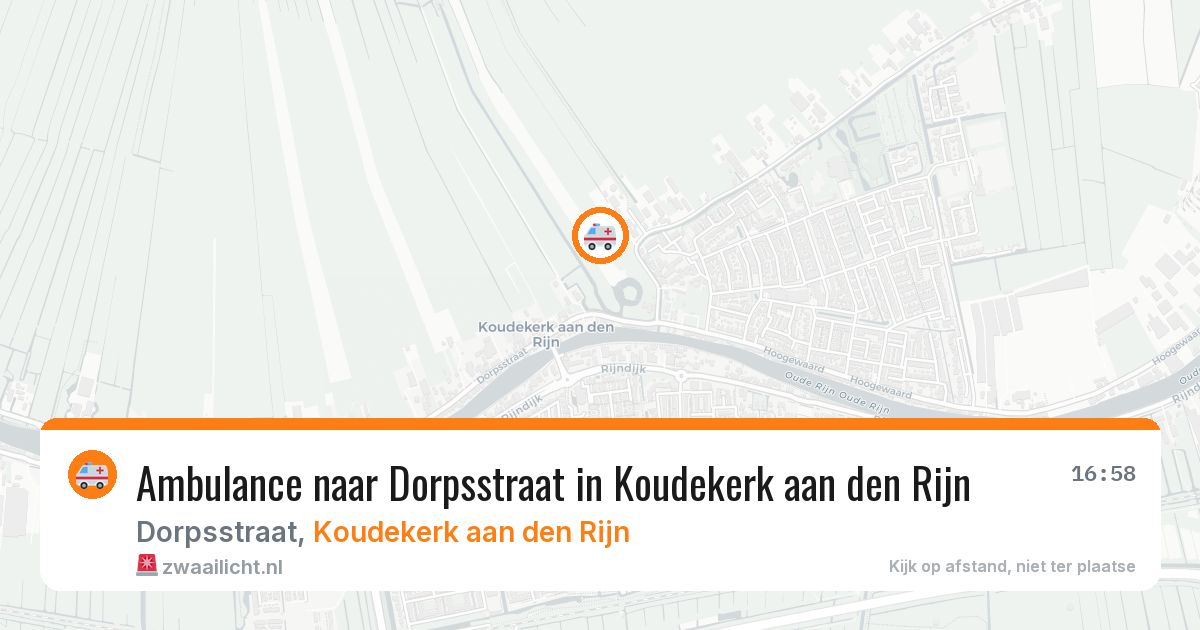 Ambulance naar Dorpsstraat in Koudekerk aan den Rijn — 21 apr 2026