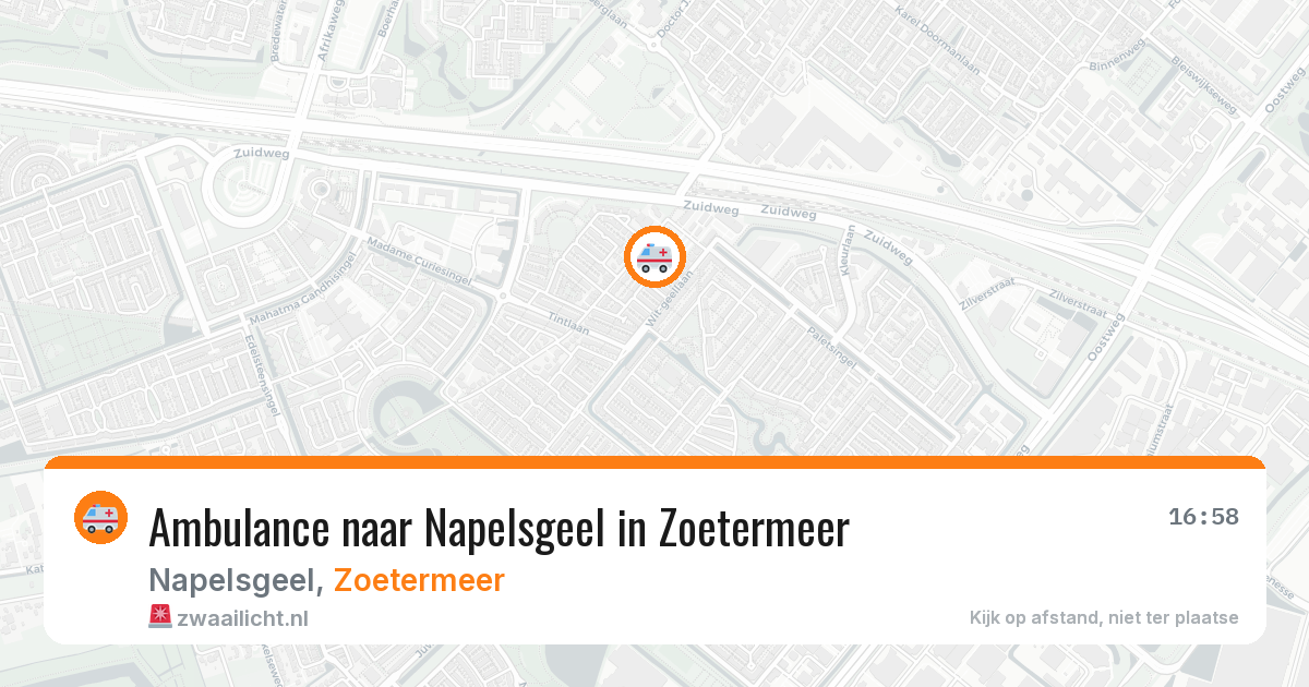 Ambulance naar Napelsgeel in Zoetermeer — 16 jul 2026