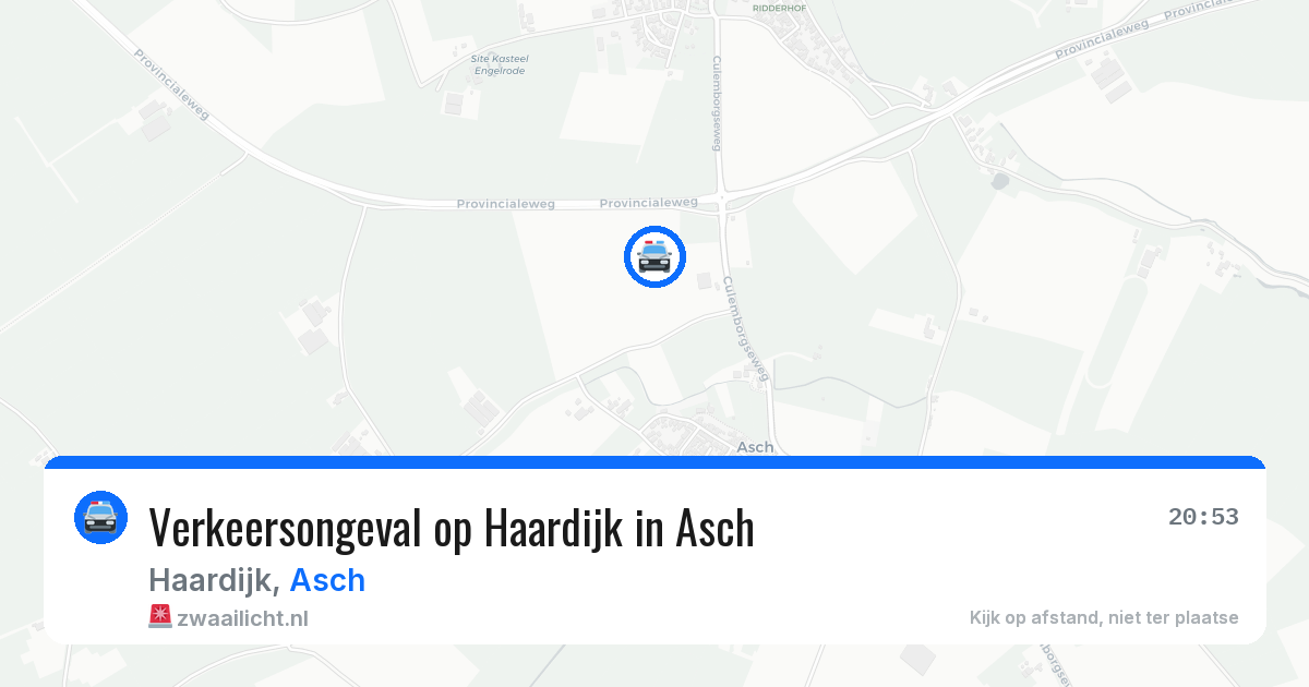 Verkeersongeval op Haardijk in Asch — 29 mei 2026