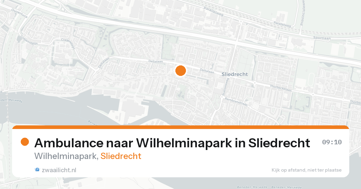 Ambulance naar Wilhelminapark in Sliedrecht — 31 jan 2026