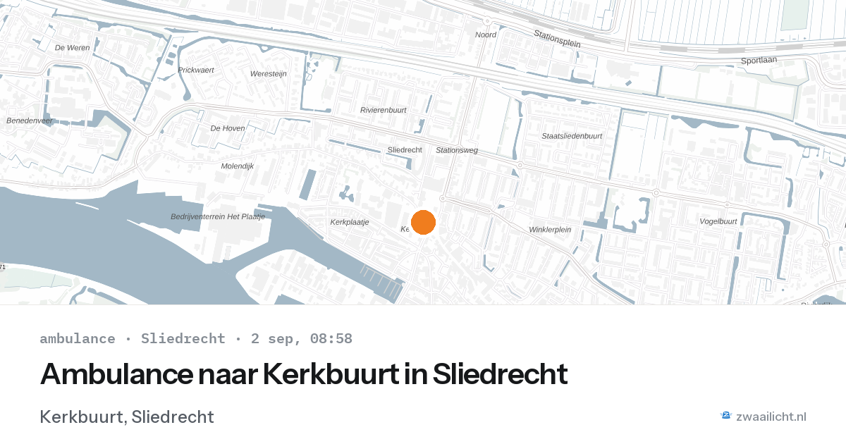 Ambulance naar Kerkbuurt in Sliedrecht — 2 sep 2026