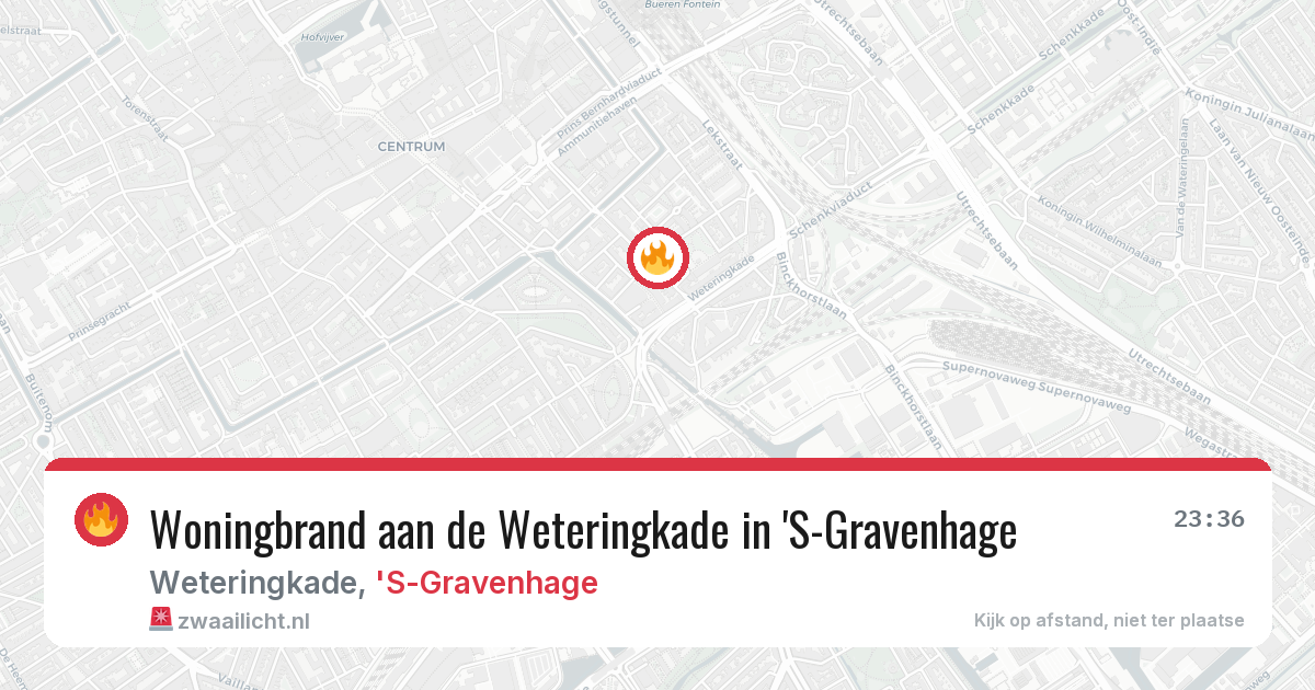 Woningbrand aan de Weteringkade in 'S-Gravenhage — 18 jan 2026