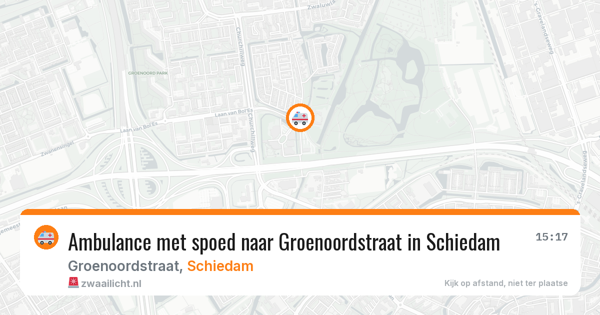 Ambulance met spoed naar Groenoordstraat in Schiedam — 24 mrt 2026