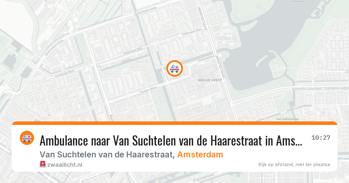 Ambulance naar Van Suchtelen van de Haarestraat in Amsterdam — 28 mei 2026