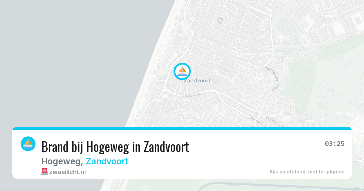 Brand bij Hogeweg in Zandvoort — 3 aug 2026