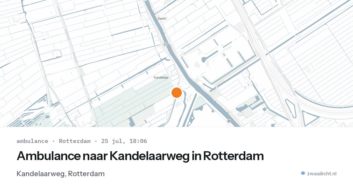 Ambulance naar Kandelaarweg in Rotterdam — 25 jul 2026