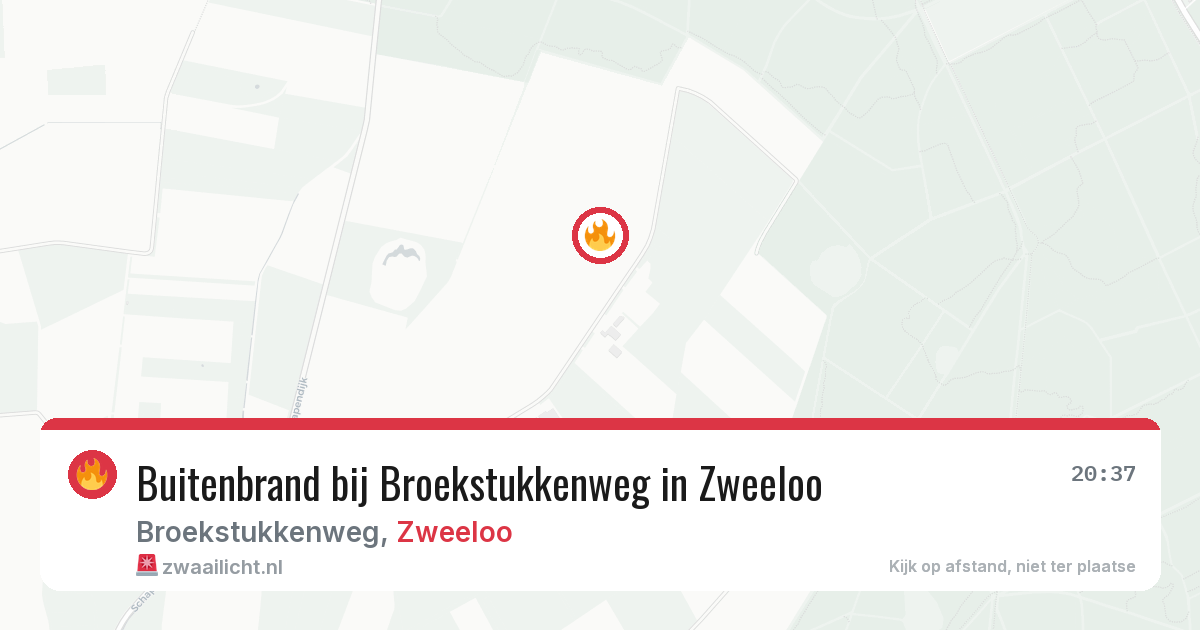 Buitenbrand bij Broekstukkenweg in Zweeloo — 25 jul 2026