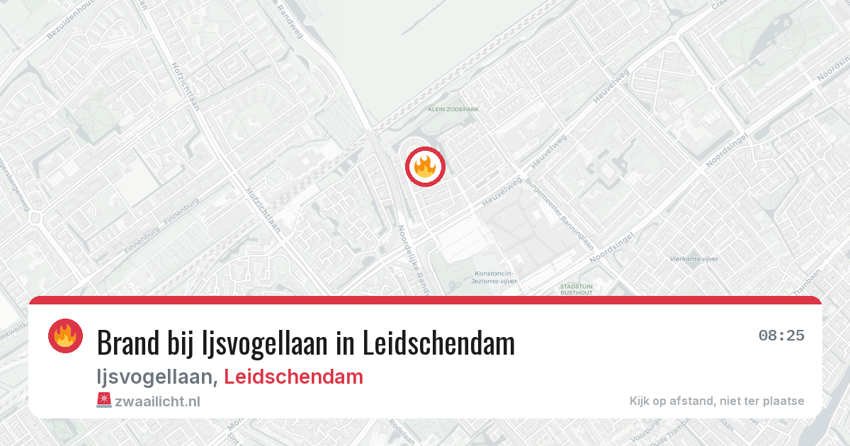 Brand bij Ijsvogellaan in Leidschendam — 19 jun 2026