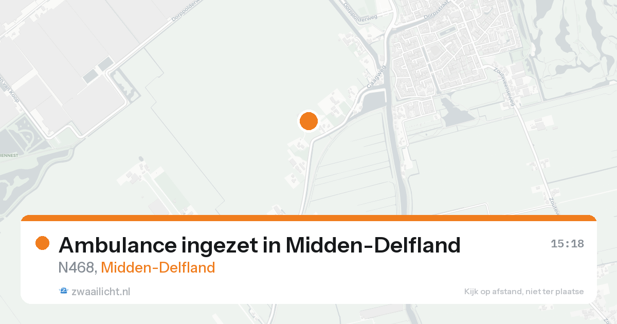 Ambulance ingezet in Midden-Delfland — 15 aug 2026