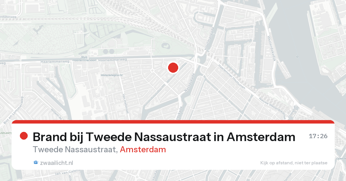 Brand bij Tweede Nassaustraat in Amsterdam — 23 aug 2026