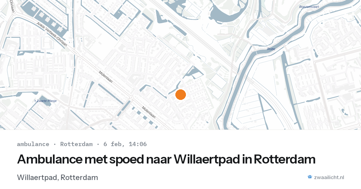 Ambulance met spoed naar Willaertpad in Rotterdam — 6 feb 2026