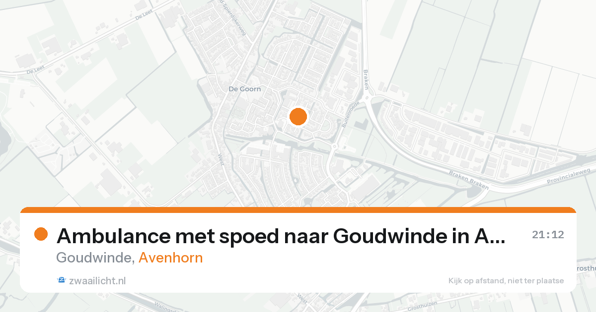 Ambulance met spoed naar Goudwinde in Avenhorn — 7 feb 2026