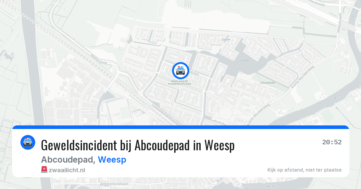 Geweldsincident bij Abcoudepad in Weesp — 25 jun 2026