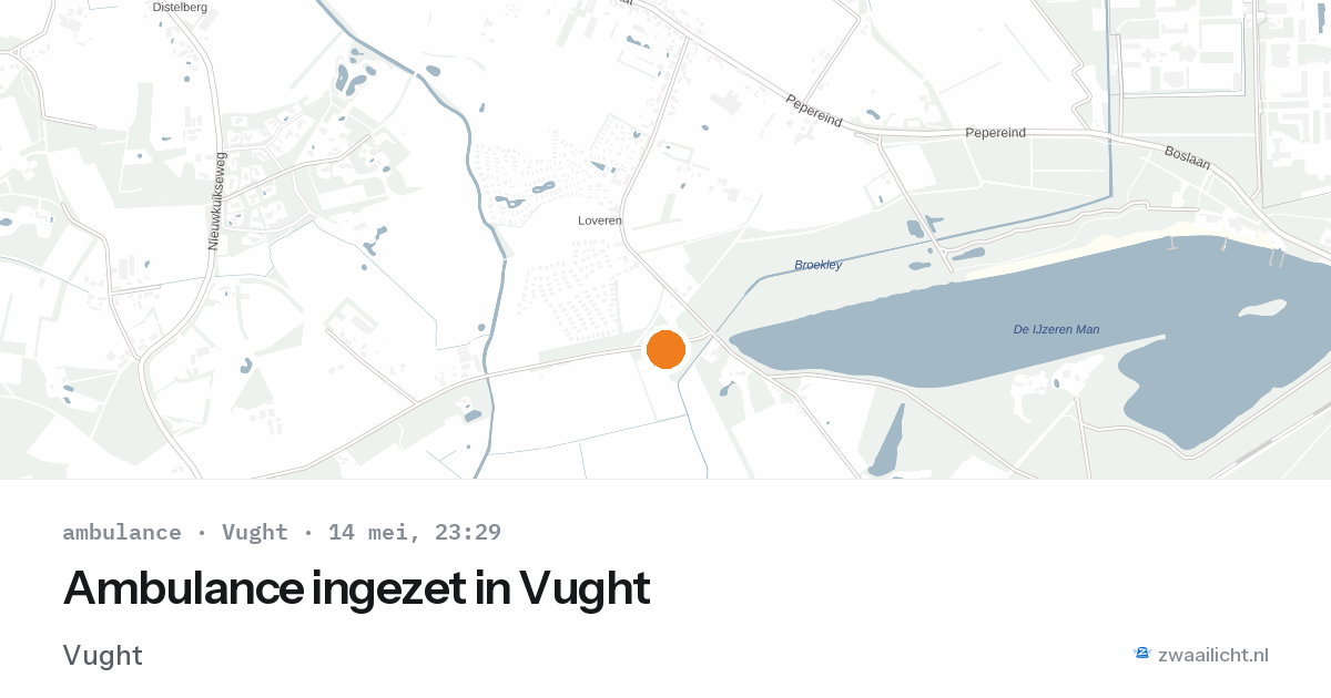 Ambulance ingezet in Vught — 14 mei 2026