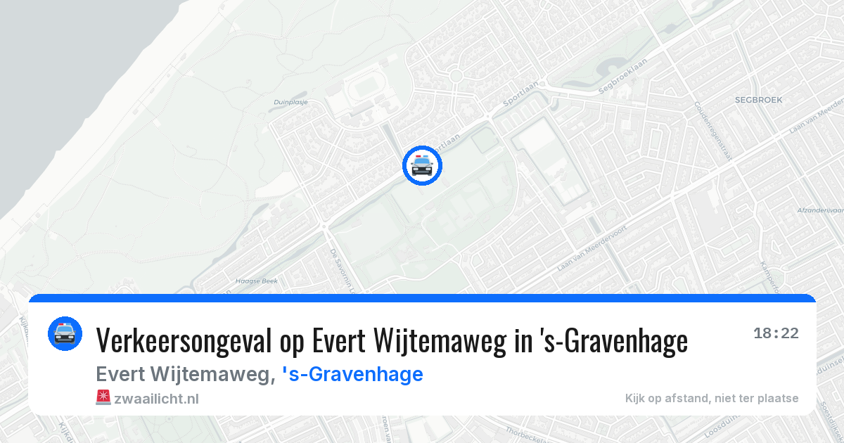 Verkeersongeval op Evert Wijtemaweg in 's-Gravenhage — 8 aug 2026