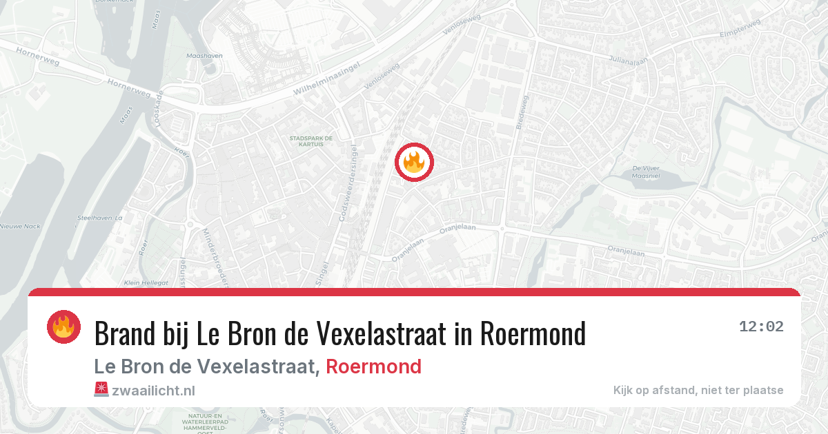 Brand bij Le Bron de Vexelastraat in Roermond — 28 apr 2026