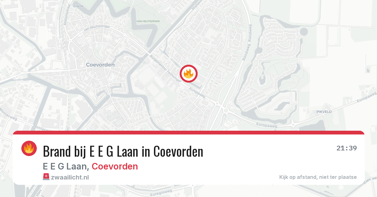 Brand bij E E G Laan in Coevorden — 8 apr 2026