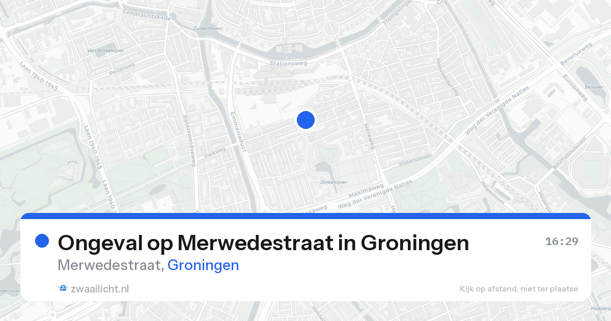 Ongeval op Merwedestraat in Groningen — 17 aug 2026