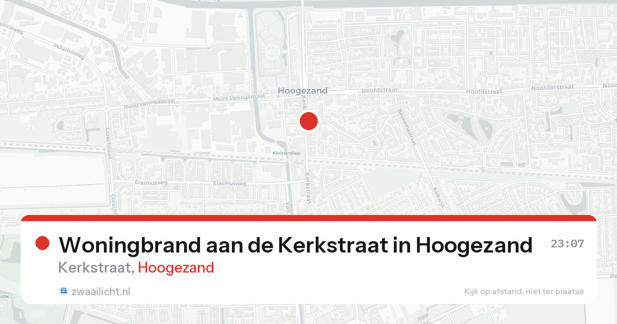 Woningbrand aan de Kerkstraat in Hoogezand — 14 aug 2026