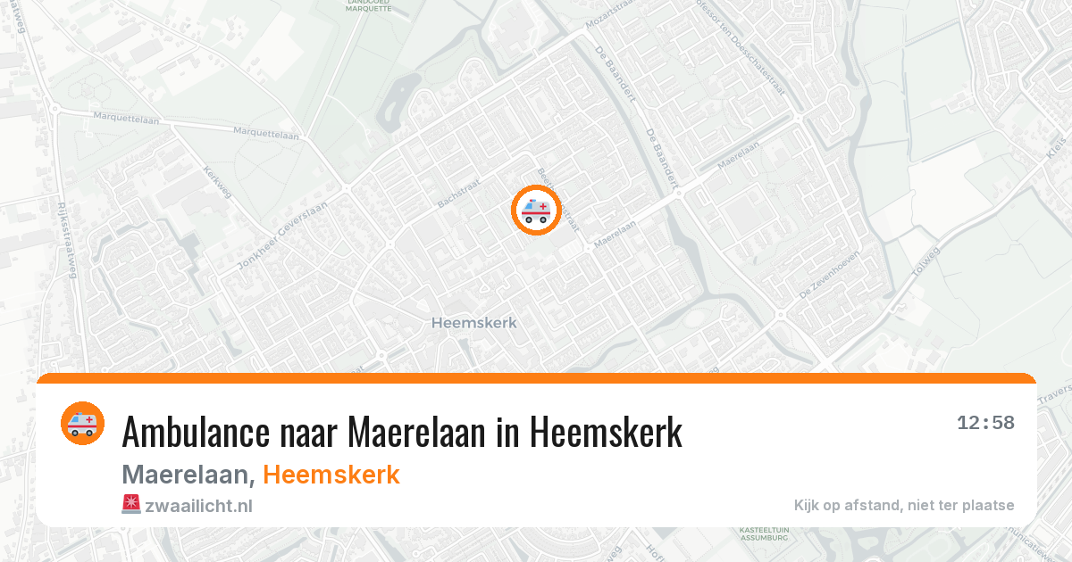 Ambulance naar Maerelaan in Heemskerk — 26 mei 2026